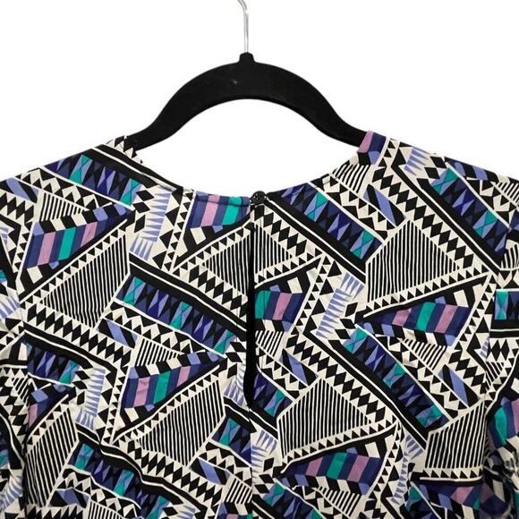 Yumi Kim Abstract Geometric Silk Long Sleeve Dress Size Small - Picture 4 of 6